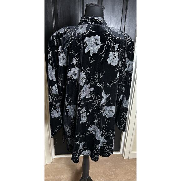 JBS LTD women’s Velvet Black Jacket Size XL Long Sleeve winter Holiday party - Picture 6 of 10